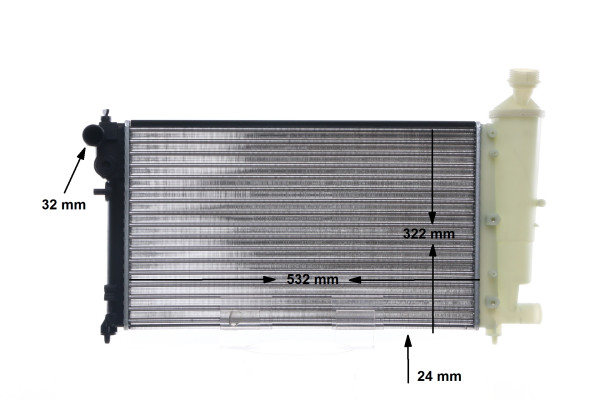 Radiator, engine cooling - CR91000S MAHLE - 1330.A7, 1330A7, 1331.TG
